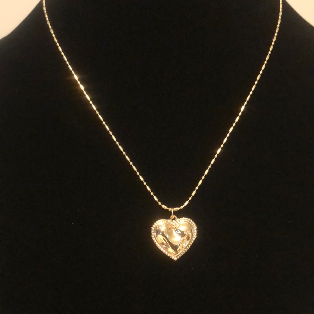 2/$20 Gold Heart Pendant Necklace – Elegant & Adjustable Fashion Jewelry
